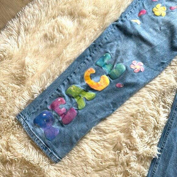 Wild Fable High Rise ‘Dad Jeans’ Hippie Boho Size 4 Boyfriend Loose Fit - Picture 8 of 11